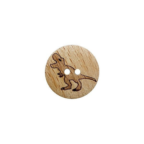 Wood Dinosaur Button 18mm - Dill Buttons 281282