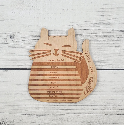 "Cats Per Inch" WPI Yarn Gauge Tool