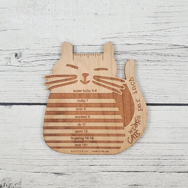 "Cats Per Inch" WPI Yarn Gauge Tool