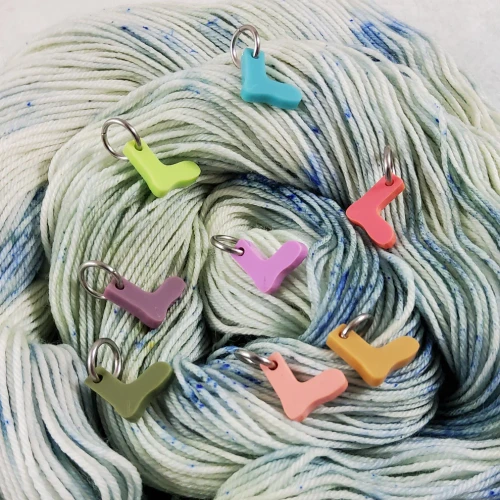 Tiny Sock Acrylic Stitch Marker Set