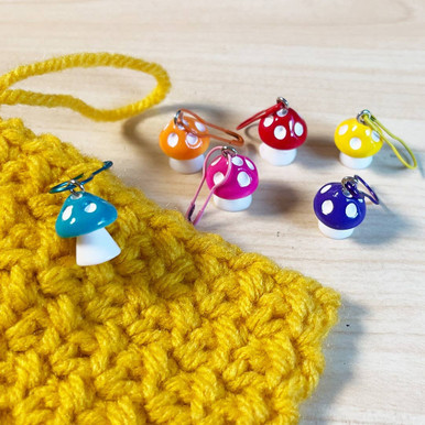 Happy Little Shrooms Stitch Markers