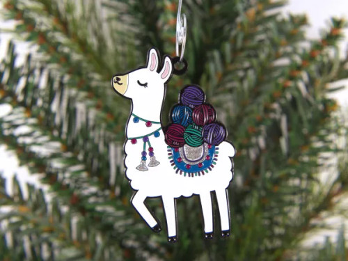 Llama Christmas Yarn Ornament