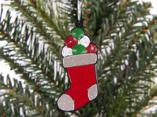 Christmas Stocking Yarn Ornament