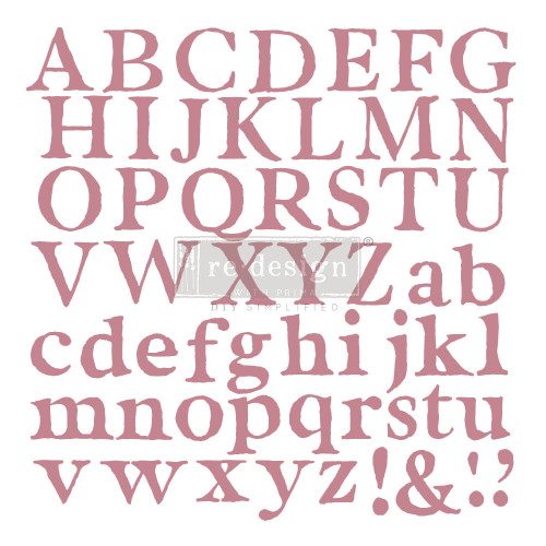 Clearly-Aligned Decor Stamps, Alpha, 12x12 Clear Cling