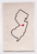 New Jersey Love My State Kitchen Tea Towel w Heart Pin