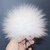 7" Detachable Faux Fur Pom Pom