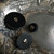 Leather Pedestal Button Large Black