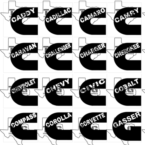 "C" Decals (9x9)