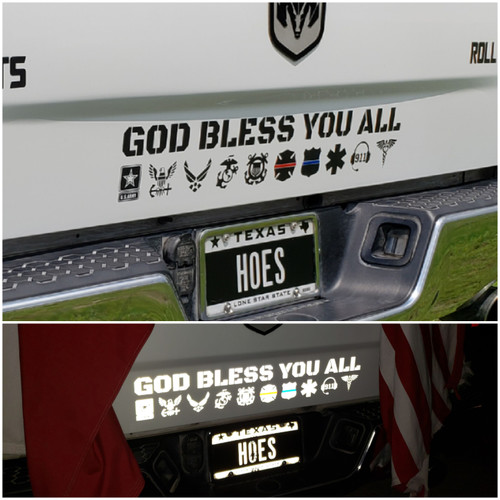 God Bless You All decal