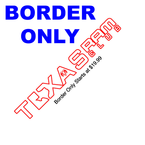 Texas Ram Club (TRC) Border-Only Pillar Decal