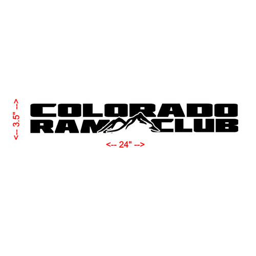 Colorado Ram Club (CORC) Solid Pillar Style Decal