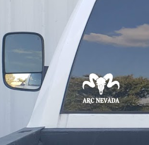 Nevada Ram Club (NVRC) Small Skull Decal