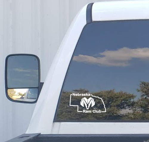 Nebraska Ram Club (NERC) Small Rear Decal