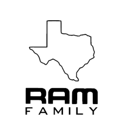 TEXAS Ram Family Decal (4.5W x 5.5H)