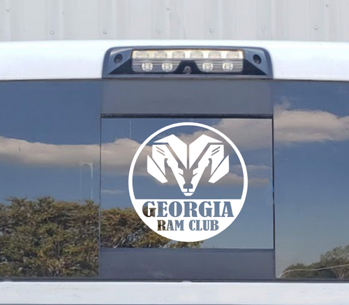 Georgia Ram Club (ARCGA) Circle Decal LG 
