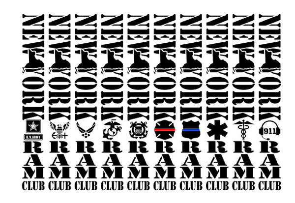 New York Ram Club (ARCNY) Pillar Style Decal - Military/ First Responder