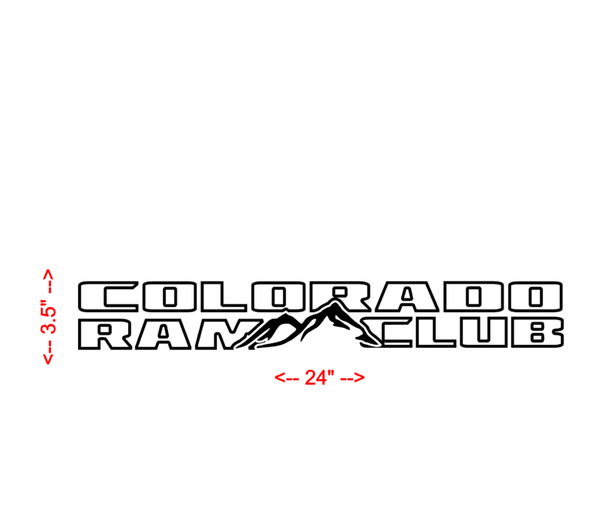 Colorado Ram Club (CORC) **BORDER ONLY** Pillar Style Decal