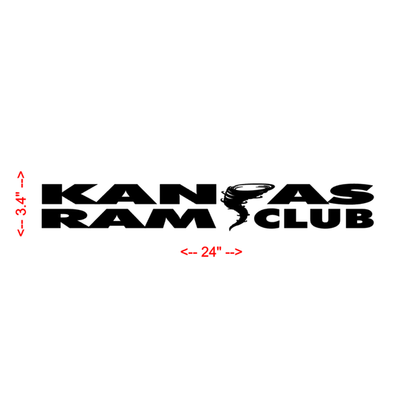 Kansas Ram Club (KSRC) Solid Pillar Style Decal