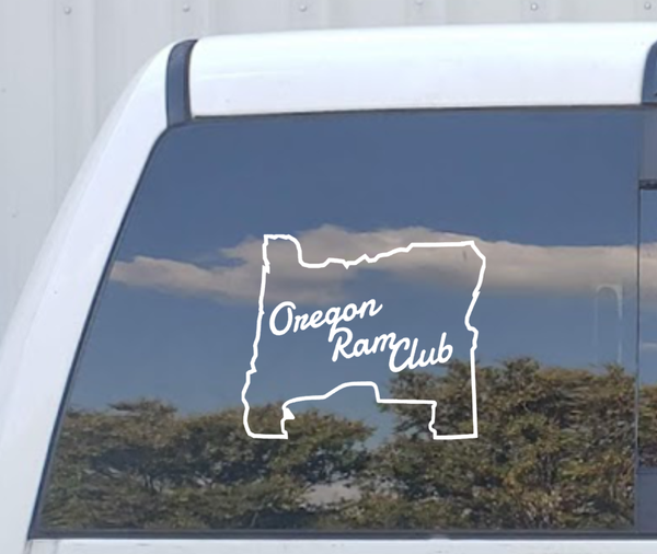 Oregon Ram Club (ORRC) Large State Decal