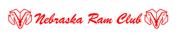 Nebraska Ram Club (NERC) Script Pillar Style Decal