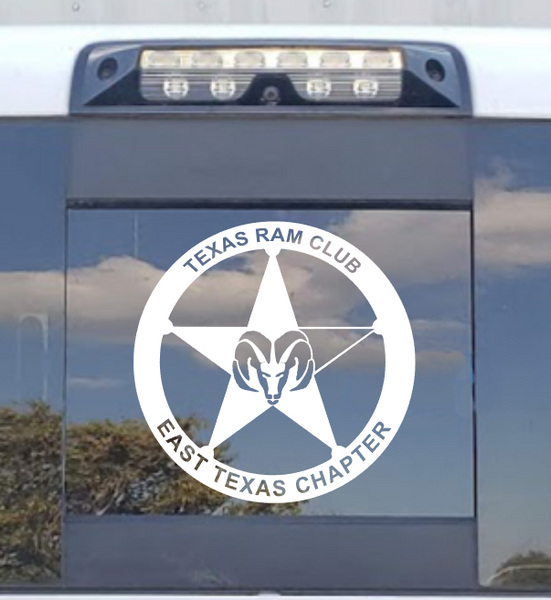 East Texas Rear Window Star Decal V1 - Large