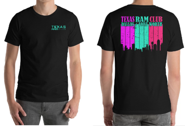 TRC-DFW Skyline-Mint Unisex T-Shirt (Front & Back)