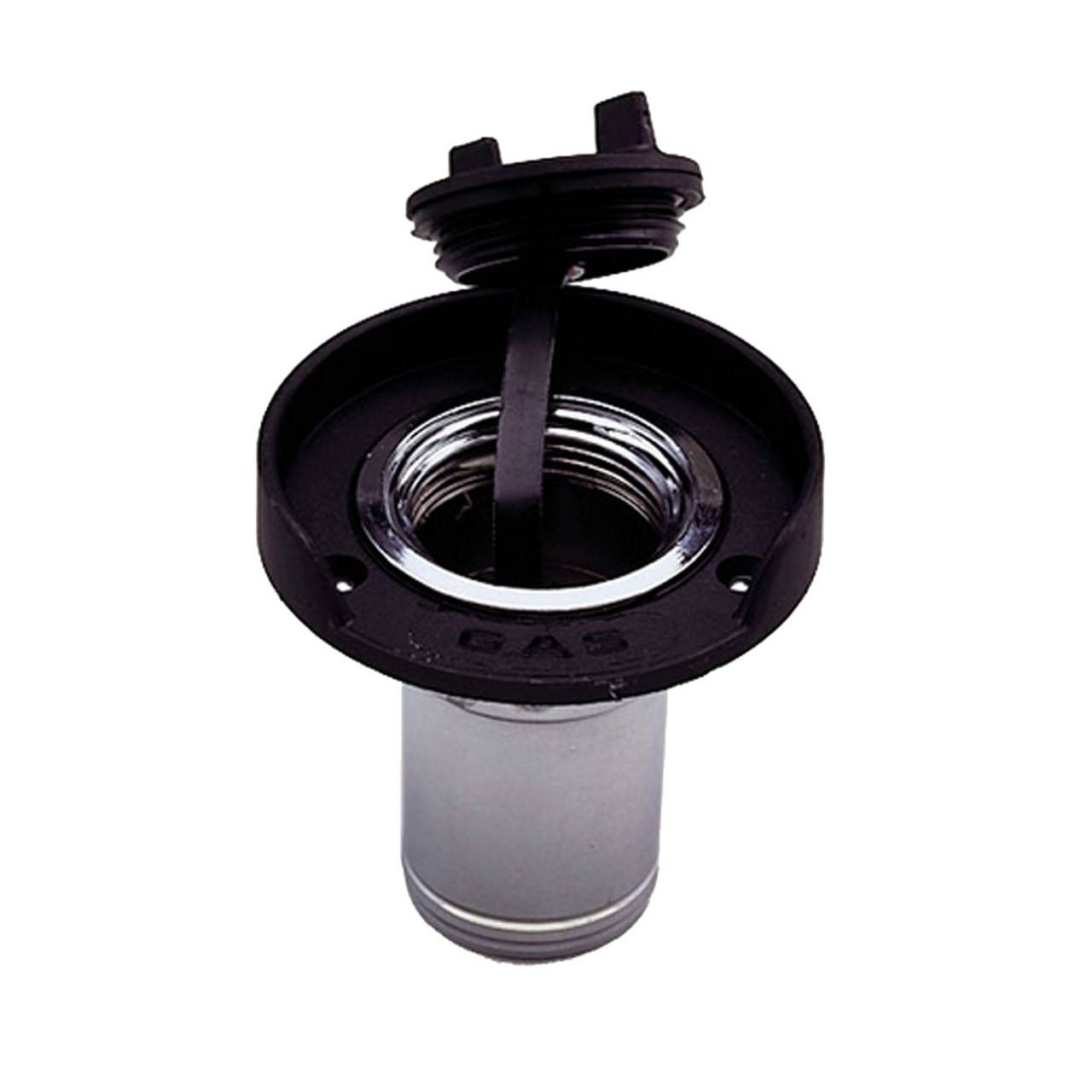 Perko Gas Fill f\/1-1\/2" Hose - Chrome Plated Zinc, Black Flange [1313DP0CHR]