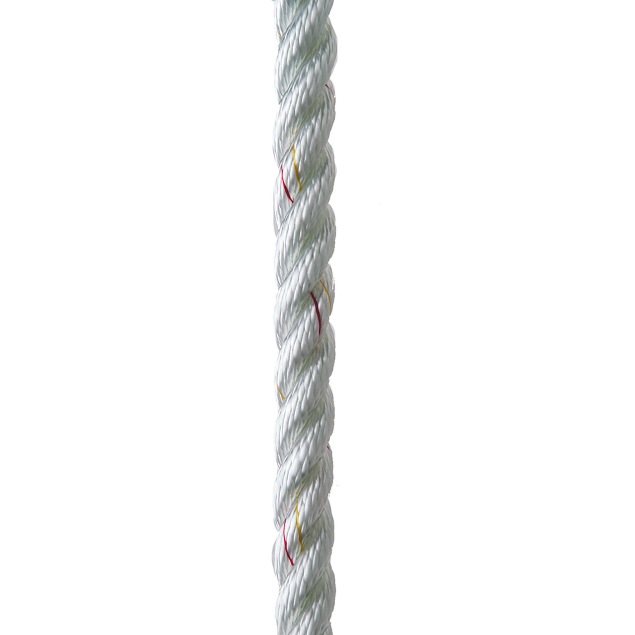 New England Ropes 3\/4" X 25 Premium Nylon 3 Strand Dock Line - White w\/Tracer [C6050-24-00025]