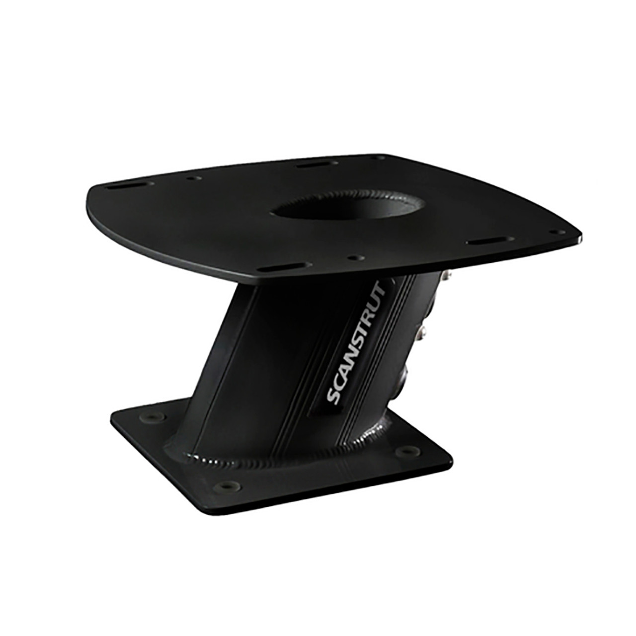 Scanstrut PowerTower 6" Aluminum 2kW\/4kW Raymarine, Garmin, Navico BR24\/3G\/4G Radomes Aft Lean - Black [APT-150-01-BLK]