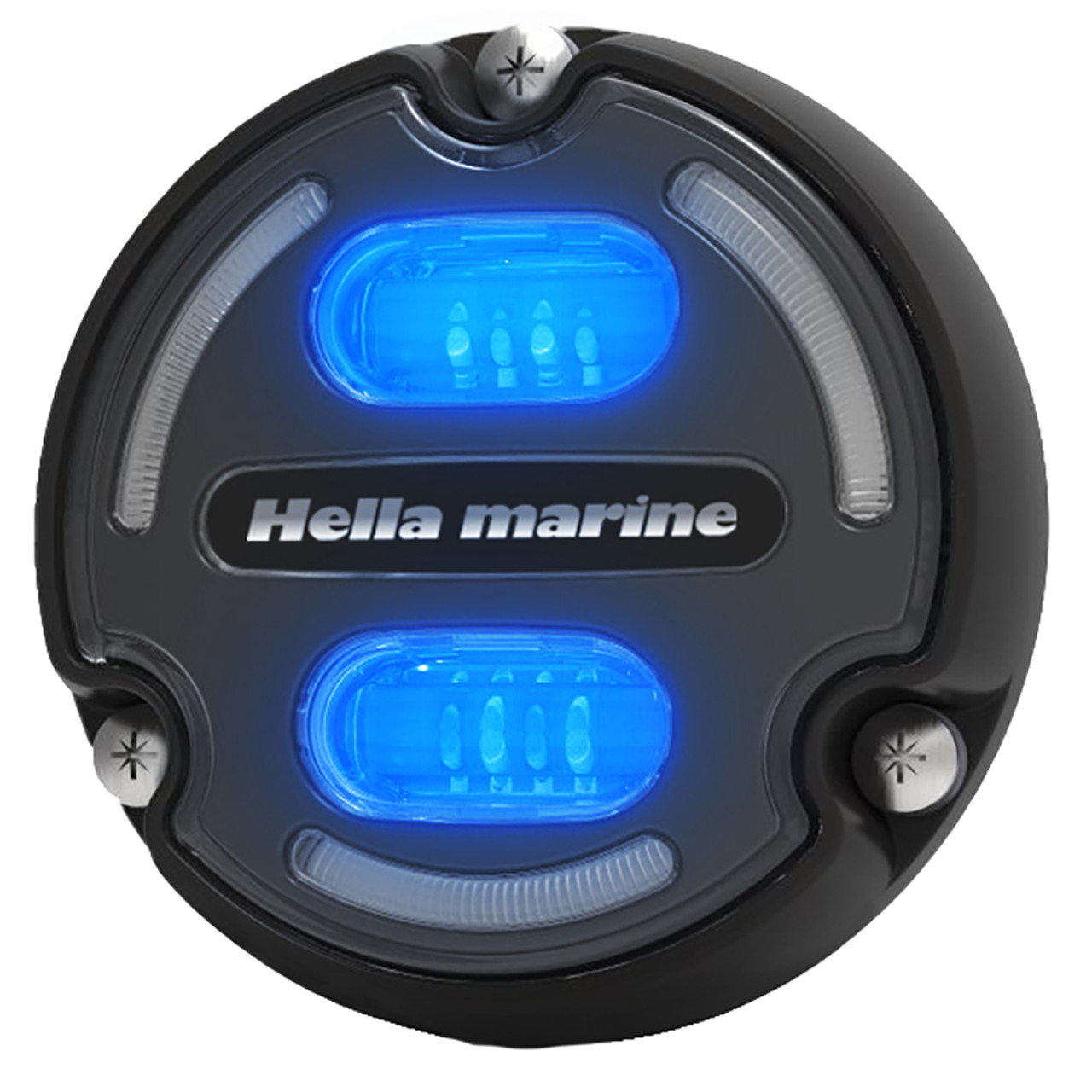 Hella Marine Apelo A2 Blue White Underwater Light - 3000 Lumens - Black Housing - Charcoal Lens w\/Edge Light [016147-001]