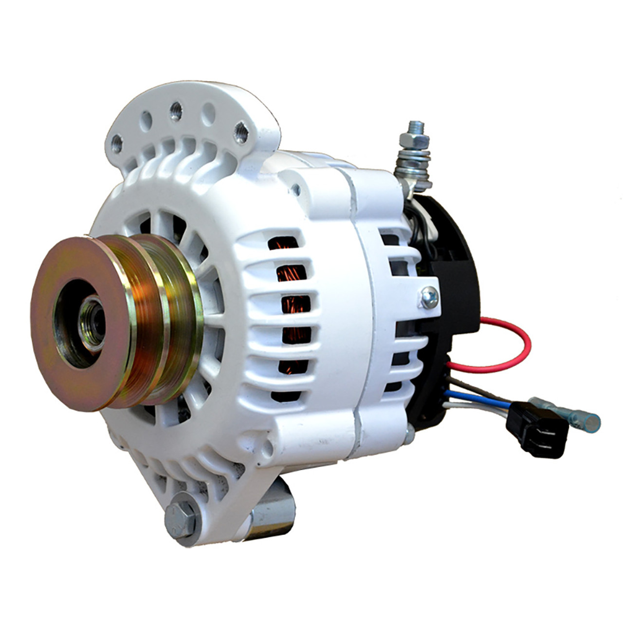Balmar Alternator 100 AMP 12V 1-2" Single Foot Spindle Mount Dual Vee Pulley w\/Isolated Ground [621-100-DV]