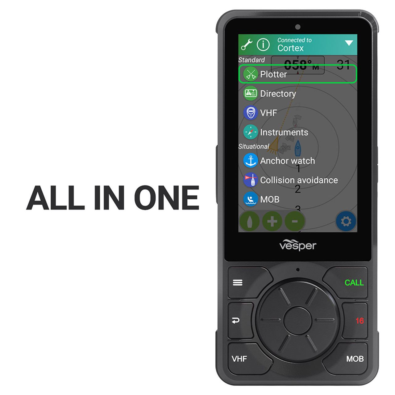 Vesper Cortex H1P Portable\/Wireless\/Rechargeable Handset w\/Charging Cradle [010-02816-10]