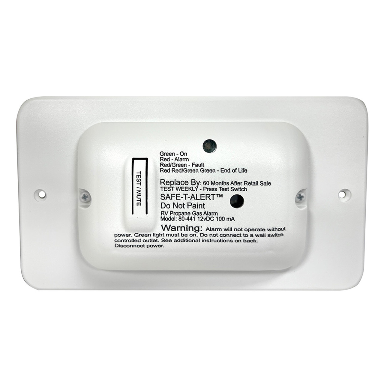 Safe-T-Alert 80 Series White Propane Gas Alarm - 12V [80-441-WT-TR]