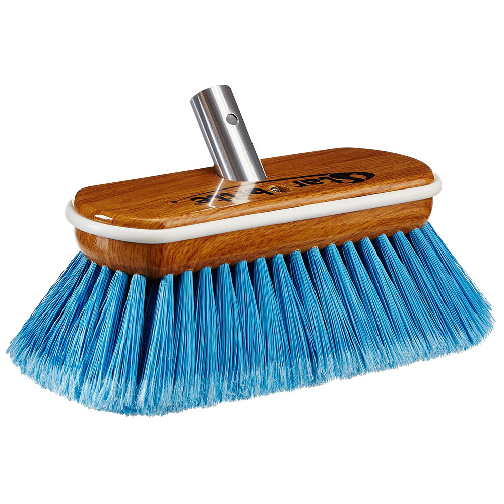 Star brite Premium Medium Blue Bristle 8" Synthetic Wood Block Brush [40171]