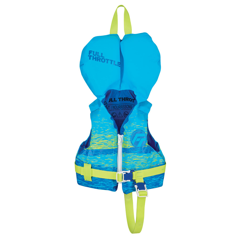 Full Throttle Infant Nylon Life Jacket - Aqua\/Neon Green [112400-500-000-26]