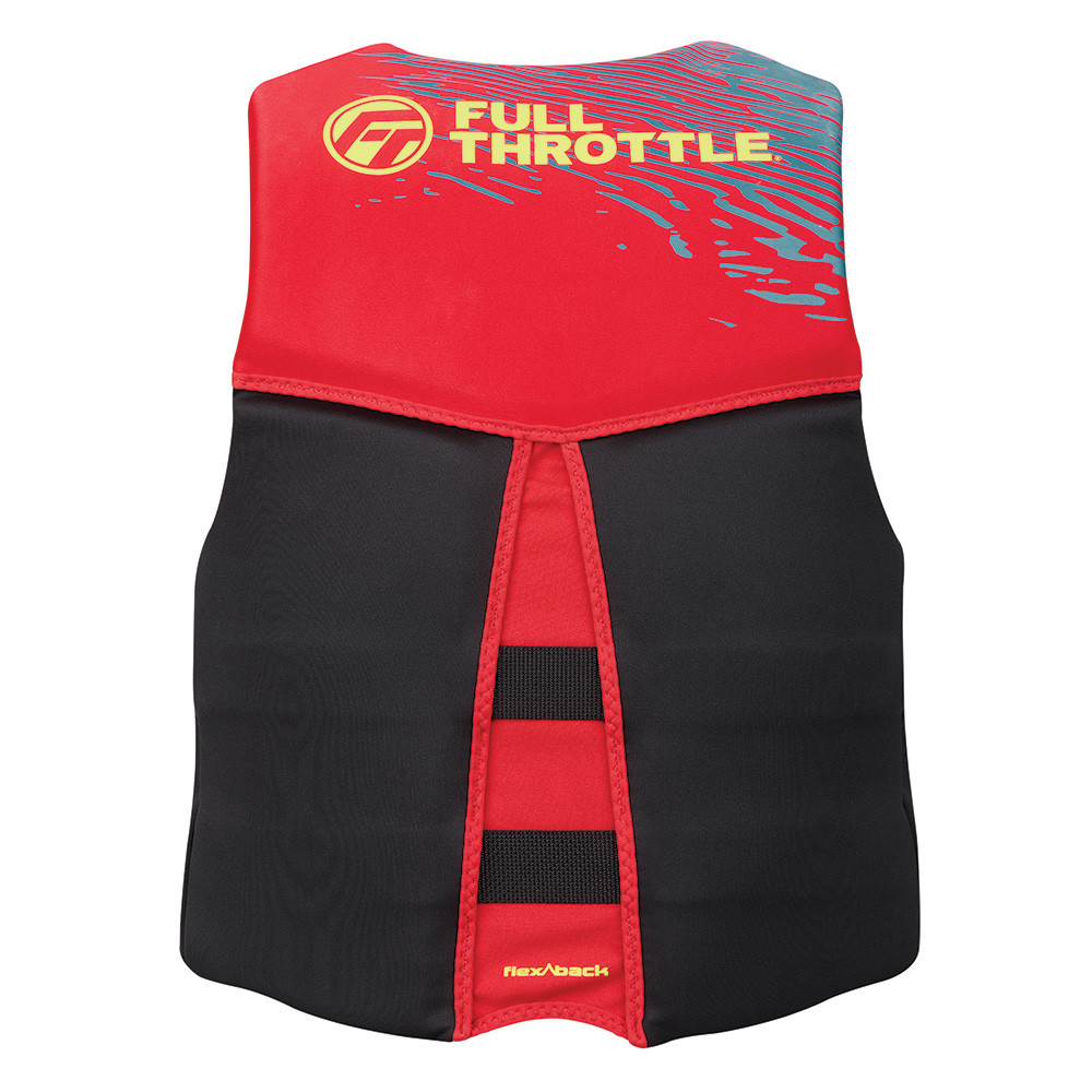 Full Throttle Men's Rapid-Dry Flex-Back Life Jacket - M - Red\/Black [142500-100-030-26]