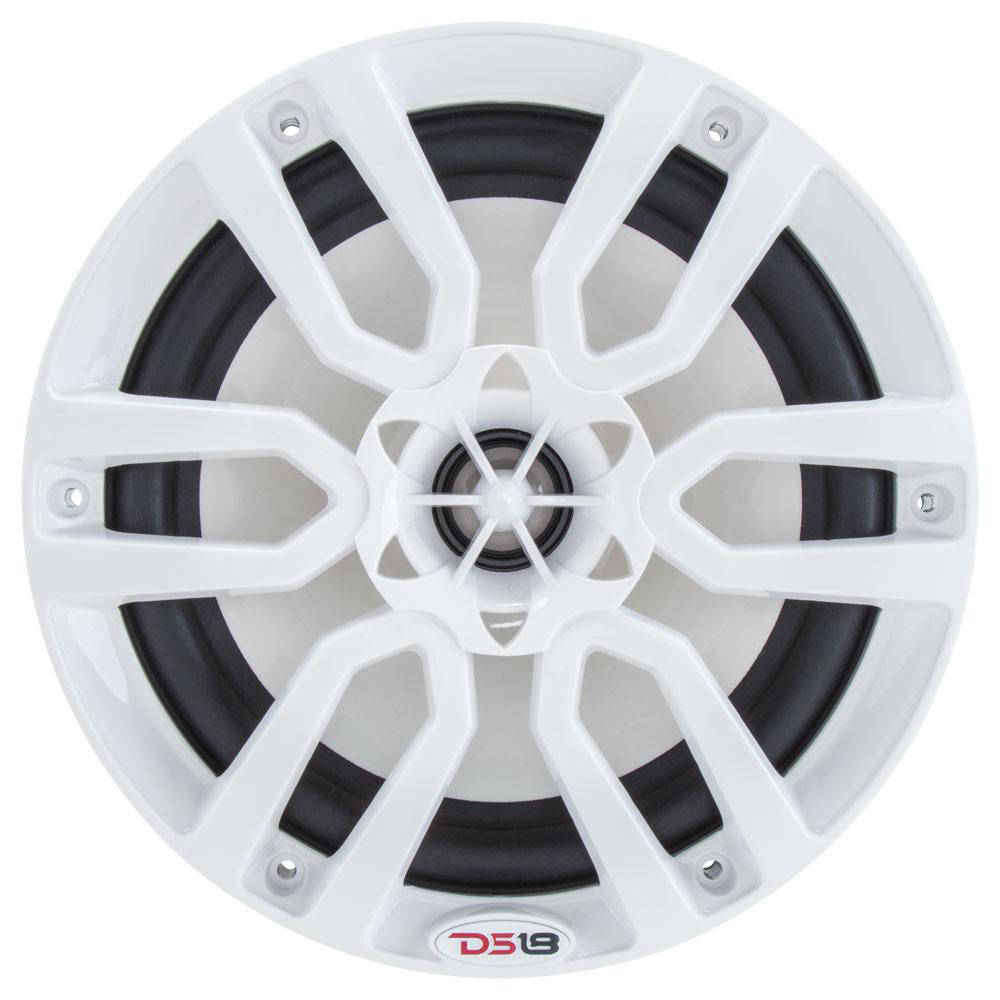 DS18 HYDRO 6.5" 2-Way Marine Speakers w\/RGB LED Lights 300W - White [NXL-6]