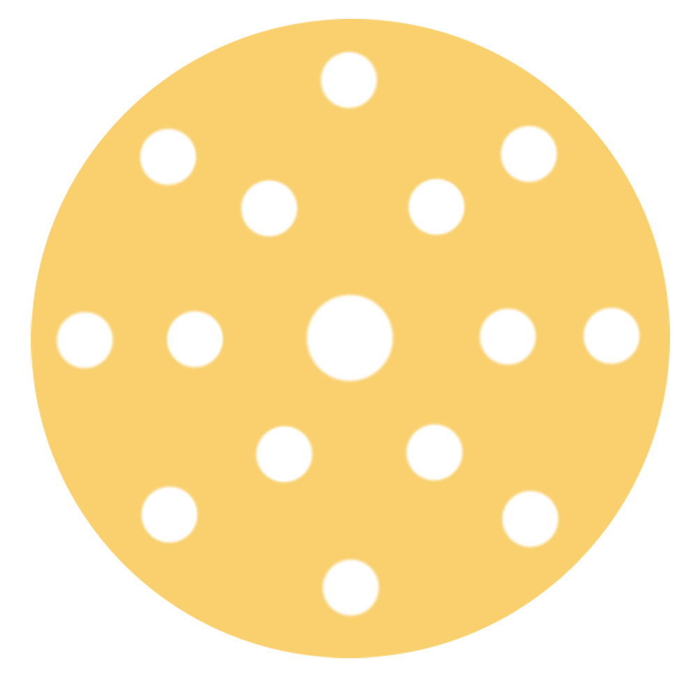 RUPES MULTIPURPOSE Paper Abrasive Discs 150MM (6") - 15 Holes - P400 Grit *Box of 100pcs [9.45PD400]
