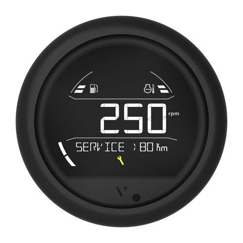 Veratron VL Digital 85 w\/Round Black Bezel [B00205802]