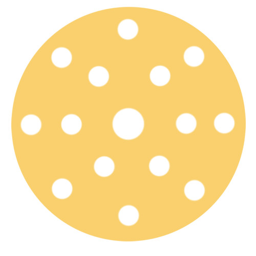 RUPES MULTIPURPOSE Paper Abrasive Discs 150MM (6") - 15 Holes - P400 Grit *Box of 100pcs [9.45PD400]