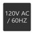 Blue Sea 6520-0007 Square Format 120V AC \/ 60HZ Label [6520-0007]