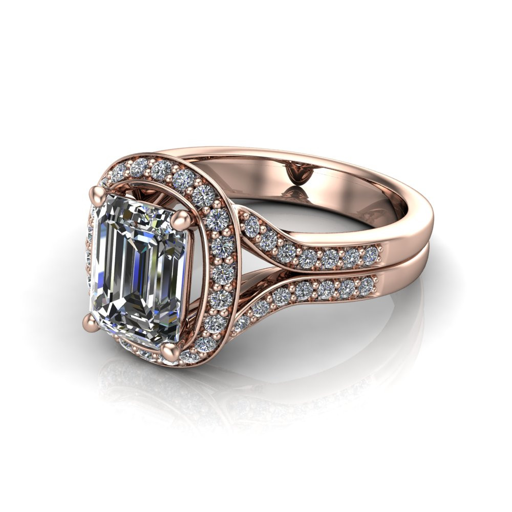 Pavé Halo Ring | Serena | Wedding Bands & Co display picture 1