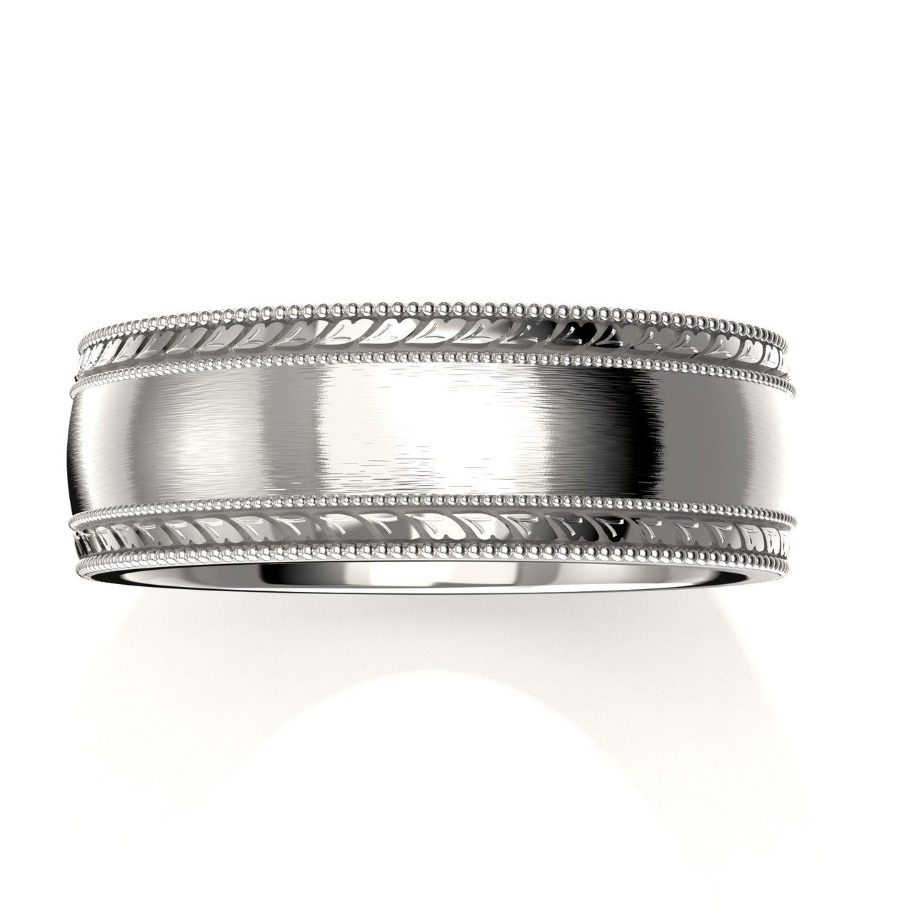 slim fit dress slacks 10K, 14K, or 18K Mens White Gold Engagement Rings main image 1