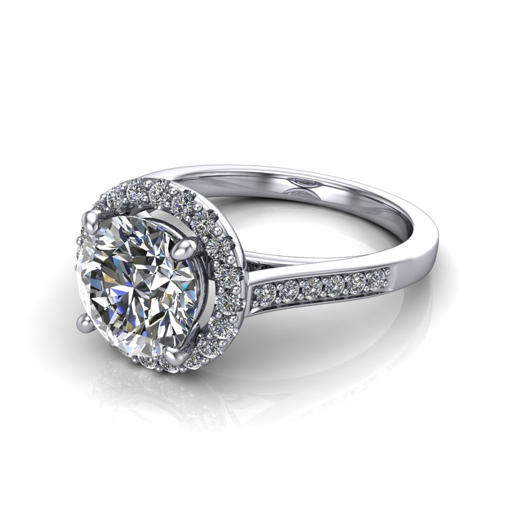 Elegant Pavé Diamond Ring Brooke Wedding Bands Co