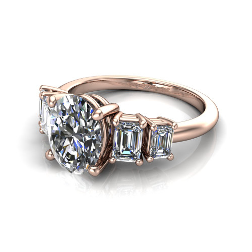 oval diamond engagement ring worn on finger front view