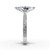 marquise diamond engagement ring side profile 14k white gold and platinum band