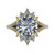 round diamond engagement ring top down view