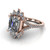 emerald cut diamond engagement ring worn on finger front view