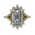 emerald cut diamond engagement ring top down view