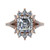 emerald cut diamond engagement ring top down view